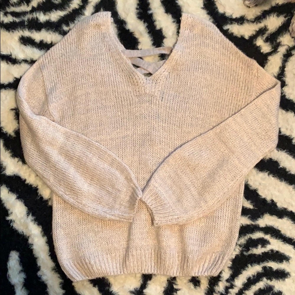 Tie Up Back Sweater